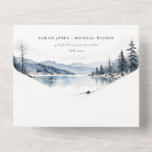 Winterschneeberg Landschaft Seenlandschaft Hochzei All In One Einladung (Rückseite)