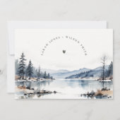 Winterschneeberg Landschaft Seenlandschaft Hochzei Dankeskarte (Rückseite)