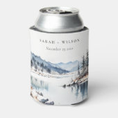 Winterschneeberg Landschaft Seenlandschaft Hochzei Dosenkühler (Kanne Rückseite)