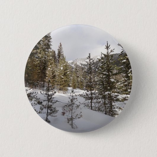 Winterschneebergszene in Montana Button (Vorderseite)