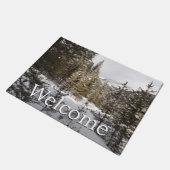 Winterschneebergszene in Montana Fußmatte (Schrägansicht)