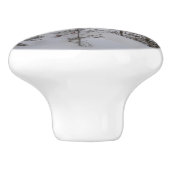 Winterschneebergszene in Montana Keramikknauf (Seitenansicht)