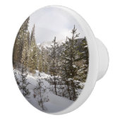 Winterschneebergszene in Montana Keramikknauf (Rechts)