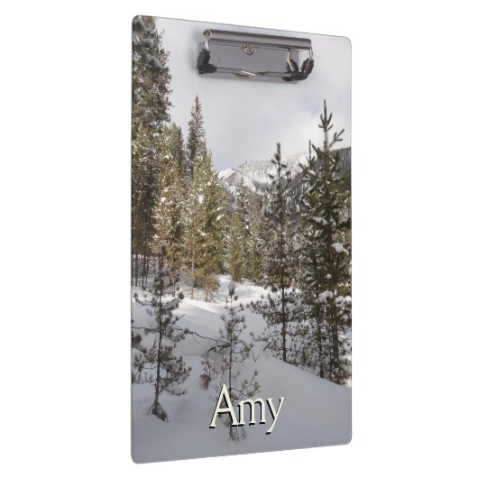 Winterschneebergszene in Montana Klemmbrett (Rechts)