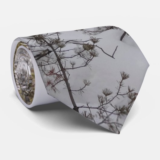 Winterschneebergszene in Montana Krawatte (Gerollt)