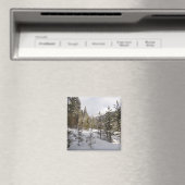 Winterschneebergszene in Montana Magnet (In Situ (Geschirrspüler))