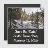 Winterschneebergszene in Montana Magnetkarte (Vorne/Hinten)