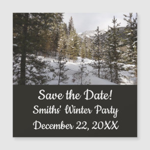 Winterschneebergszene in Montana Magnetkarte