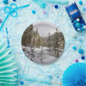 Winterschneebergszene in Montana Pappteller (Party)