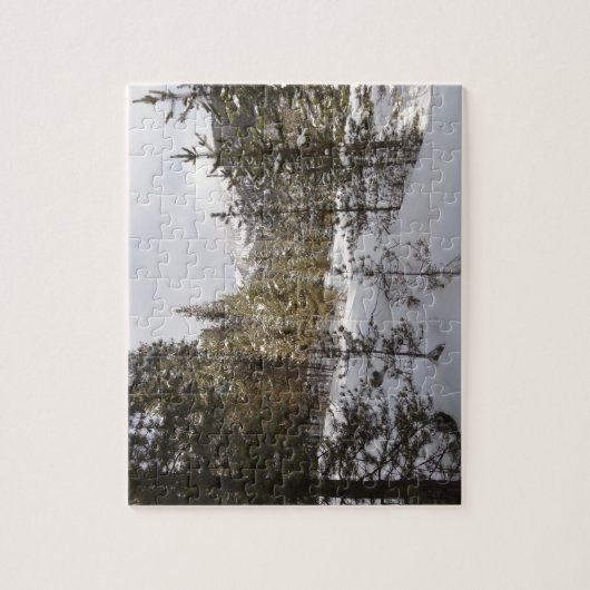 Winterschneebergszene in Montana Puzzle (Vertikal)