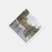 Winterschneebergszene in Montana Serviette (Ecke)