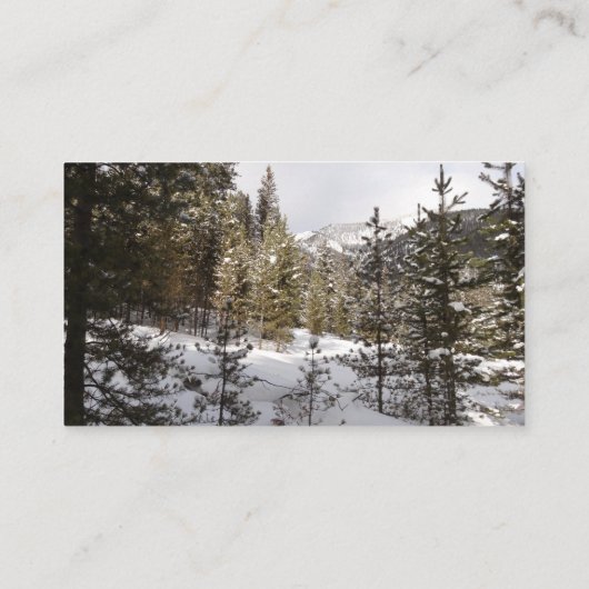 Winterschneebergszene in Montana Visitenkarte (Rückseite)