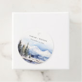 Winterschneebergwelt Hochzeit Geschenkanhänger (Beispiel)