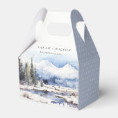 Winterschneebergwelt Hochzeit Geschenkschachtel (Rückseite)