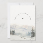 Winterschneebergwelt Hochzeitstag Einladung (Rückseite)