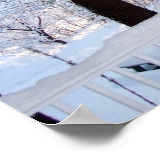 Winterschneeblick von der Vorderseite Poster (Ecke)