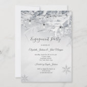 Winterschneebründe Hochzeitsfeiern Verlobung Einladung (Vorderseite)