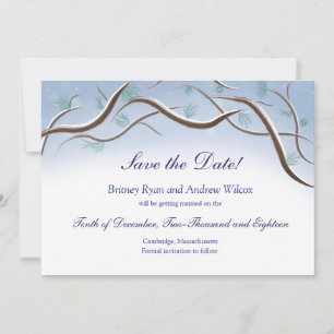Winterschneebründe Save the Date Karte
