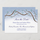 Winterschneebründe Save the Date Karte (Vorne/Hinten)