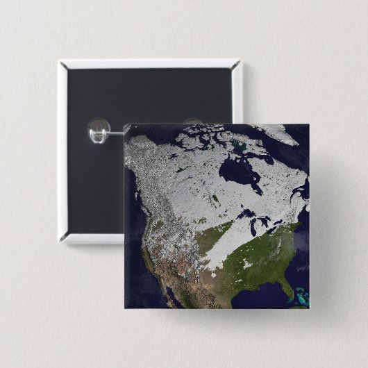 Winterschneedecke auf der Nordhalbkugel Button (Vorne & Hinten)