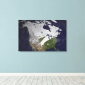 Winterschneedecke auf der Nordhalbkugel Leinwanddruck (Insitu (Holzboden))