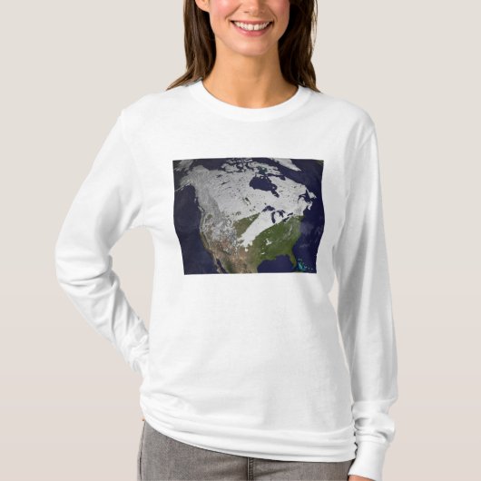 Winterschneedecke auf der Nordhalbkugel T-Shirt (Vorderseite)