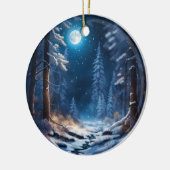 Winterschneedesign Keramik Ornament (Links)