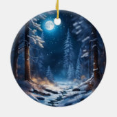 Winterschneedesign Keramik Ornament (Hinten)