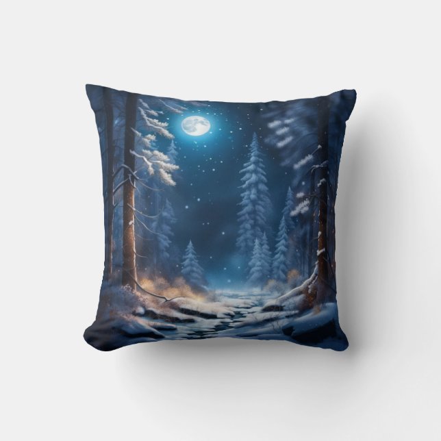 Winterschneedesign Kissen (Vorderseite)