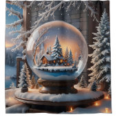 Winterschneeduschvorhang Duschvorhang (Vorderseite)