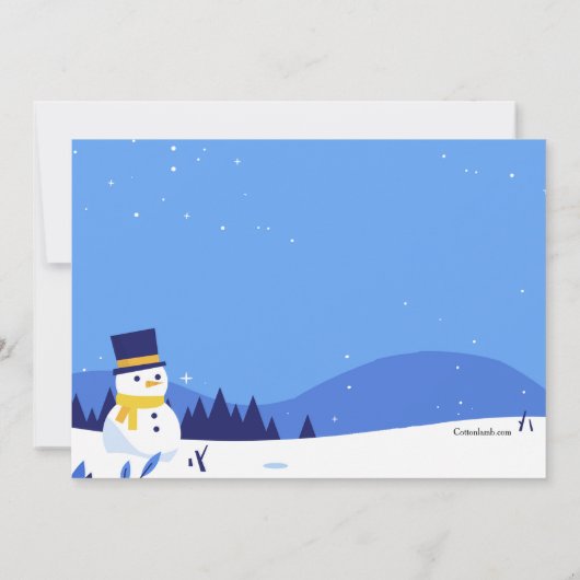 Winterschneeeinladung Einladung (Rückseite)