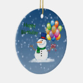 Winterschneefahrer Keramik Ornament (Rechts)