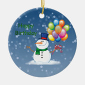 Winterschneefahrer Keramik Ornament (Vorne)