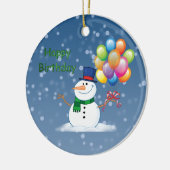 Winterschneefahrer Keramik Ornament (Links)