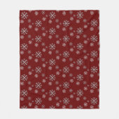 Winterschneefall auf Red Fleece Blanket (Vorderseite)