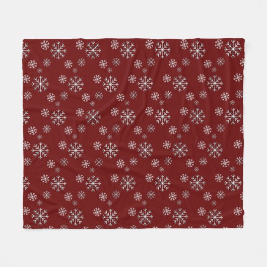 Winterschneefall auf Red Fleece Blanket (Vorderseite (Horizontal))