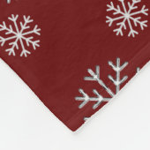Winterschneefall auf Red Fleece Blanket (Ecke)