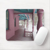 Winterschneefall auf rosa Porch - Martha's Vineyar Mousepad (Mit Mouse)