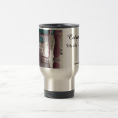 Winterschneefall auf rosa Porch - Martha's Vineyar Reisebecher (Mittel)