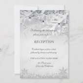 Winterschneefälle Hochzeit Einladung (Vorderseite)