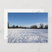 Winterschneefeld Postkarte (Vorne/Hinten)