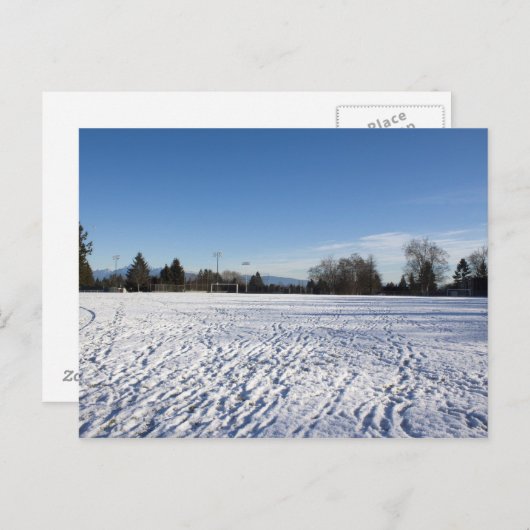 Winterschneefeld Postkarte (Vorne/Hinten)