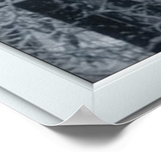 Winterschneefenster mit Aussicht Poster (Ecke)