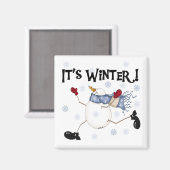 Winterschneeferien Magnet (Vorderseite/Rückseite)