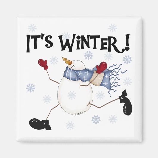 Winterschneeferien Magnet (Vorne)