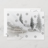 Winterschneefeste Feiertagspostkarte (Vorne/Hinten)