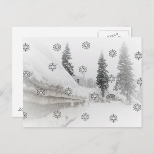 Winterschneefeste Feiertagspostkarte (Vorne/Hinten)