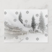 Winterschneefeste Feiertagspostkarte (Vorderseite)