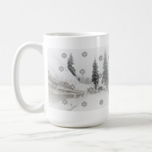 Winterschneefeste Kaffeetasse (Links)