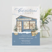 Winterschneefeste Party Einladung (Stehend Vorderseite)